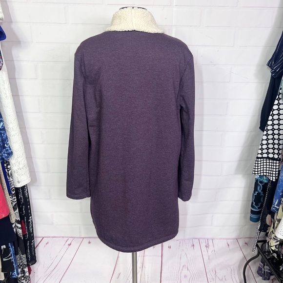 |•EDDIE BAUER•| Soft Fleece Cardigan Sweater Size Medium - Picture 4 of 10